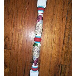 Baluster 3' HandPainted Whimsical sealed Carved Wood Stair Spindle rail NEW